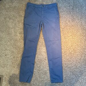 RAG & BONE Chino Pants Mens Linen Blue Denim Stretch Twill Prep Street 32
